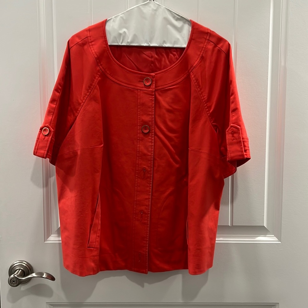 Talbots Coral Short Sleeved Blazer Size 18W